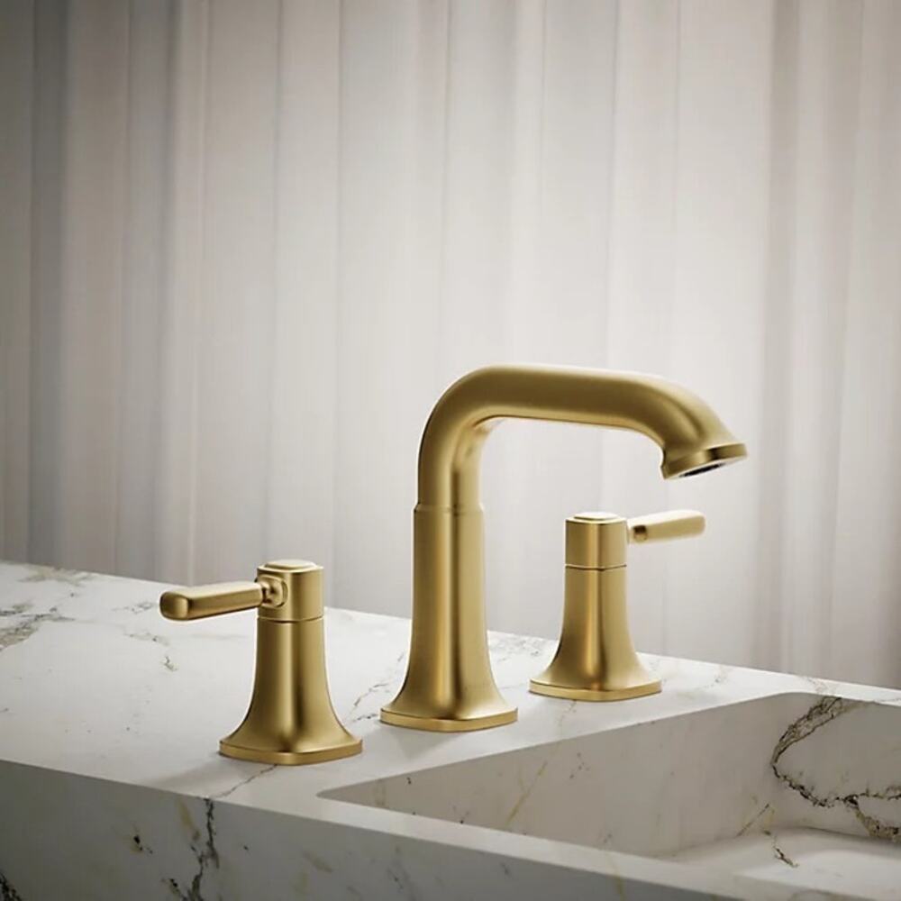 Kohler Terzet Widespread Bathroom Sink Faucet Gold